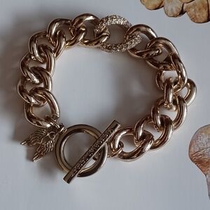 Victoria's Secret Gold-Tone Chunky Curb Chain Bracelet NWOT 🪽